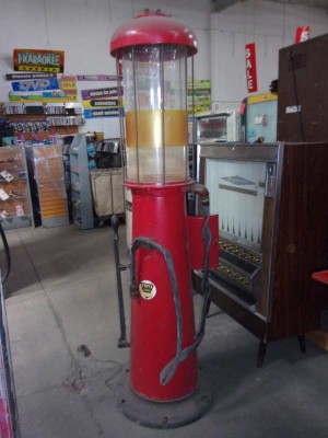 1920`s Gravity Fed Gas Pumps Red