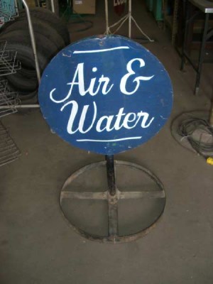 Freestanding, "Air and Water" Sign.