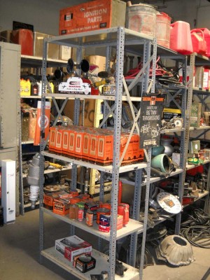 Automotive Shelving with product.