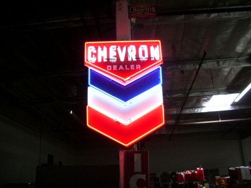 Chevron neon sign
