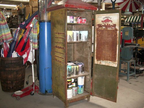 Rusty Metal Storage Cabinet