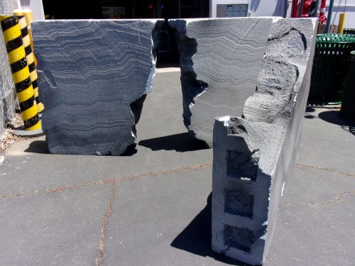 Faux concrete walls
