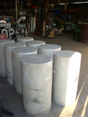 Faux concrete bollards