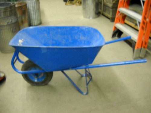 Blue, Clean Wheelbarrow