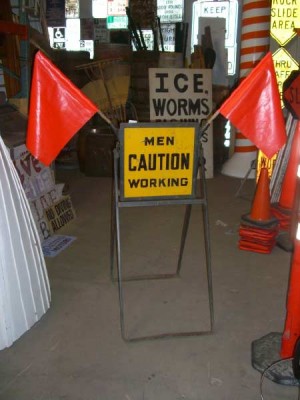 Vintage "Caution, Men Working" Sign