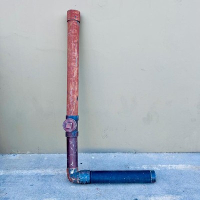 Pipe, PVC, Aged Multi Color w/Elbow Return