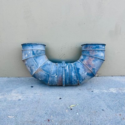 Pipe Ducting, Aged Metal, w/ U-Shape