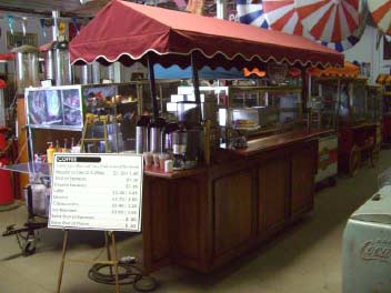 Large Red Coffee Cart.