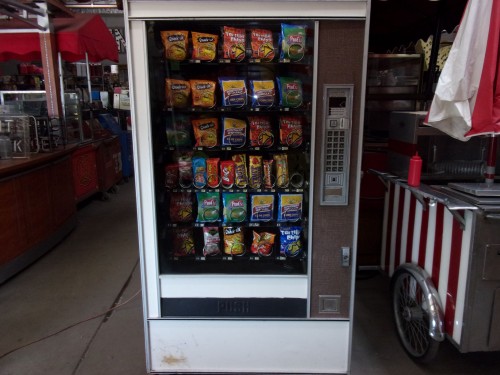 White Snack Vending Machine.