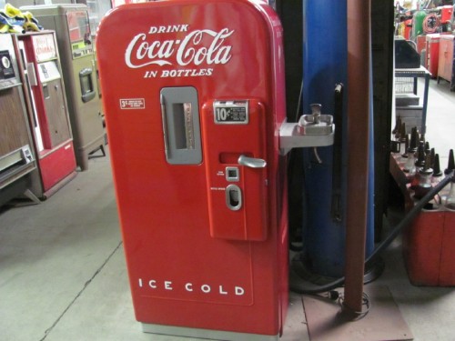 Vintage Coke Vending Machine, (Large) w/Drinking Fountain