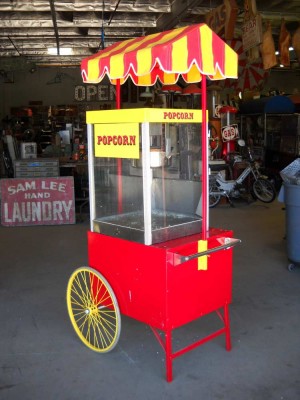 Popcorn Cart with Awning.