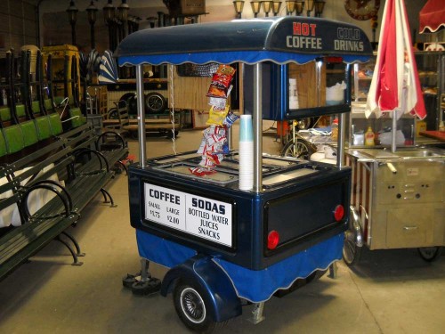 Blue, "Hot Coffee Cart".