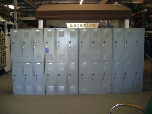 Dark Grey Lockers in Banks of 3
