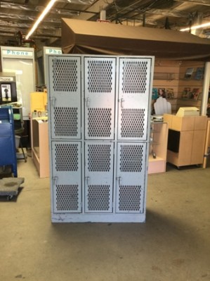 Large Wire Mesh Gray Lockers