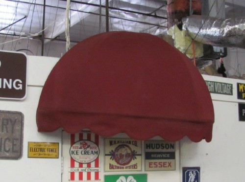 Small Rounded Burgundy Awning