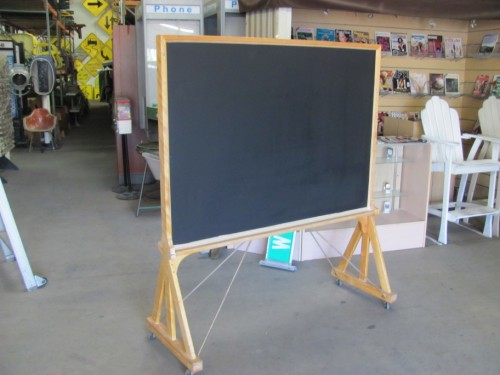 Double Sided Chalkboard on Wheels (Black Side)