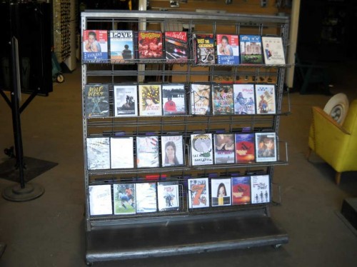 Rolling Metal, Double Sided Media Racks.