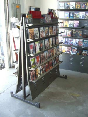 Metal, Double Sided DVD Racks.
