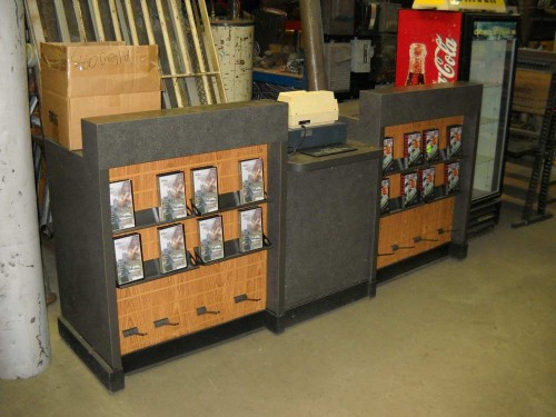 Black Check-Out Counter.