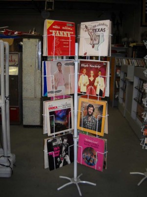 Spinning Record Rack.