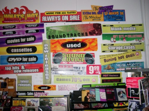 Assorted Video Signs.