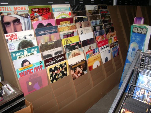 Rolling Wood Record Racks