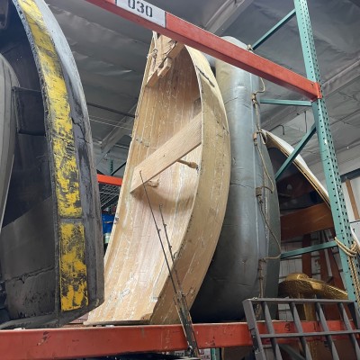 Large Wood Row Boat.