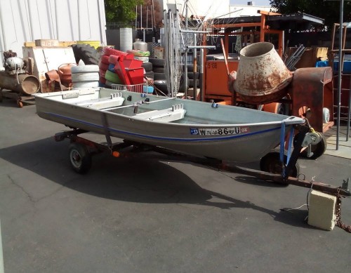 Aluminum Boat w/Trailer, Floats, Optional Outboard Motor