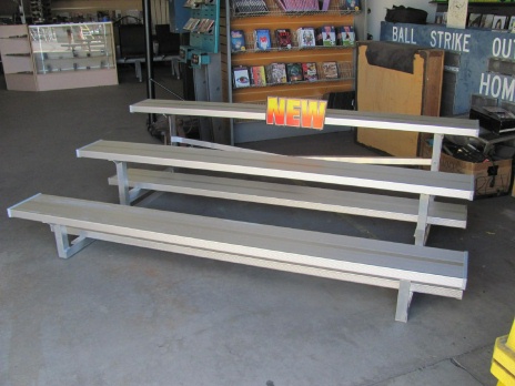 3 Tiered Aluminum Sideline Benches. 