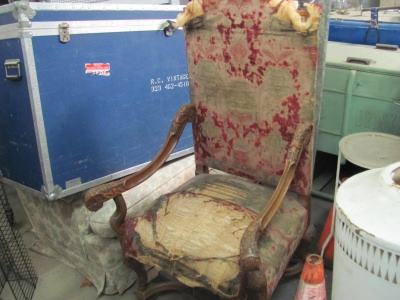 Old cloth arm chair