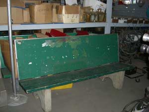Green Solid Back Bench