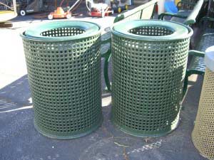 Trash Cans - Perforated