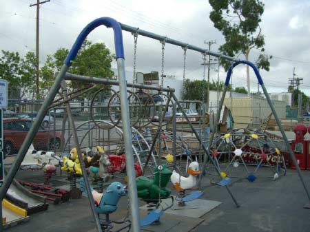 Playground - Swingset with Blue Swings