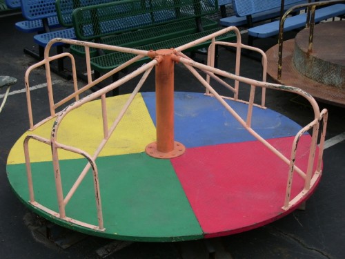 Playground - Vintage Multi-Colored Merry-Go-Round