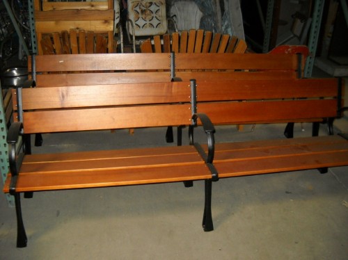 Double Seat Wood bench