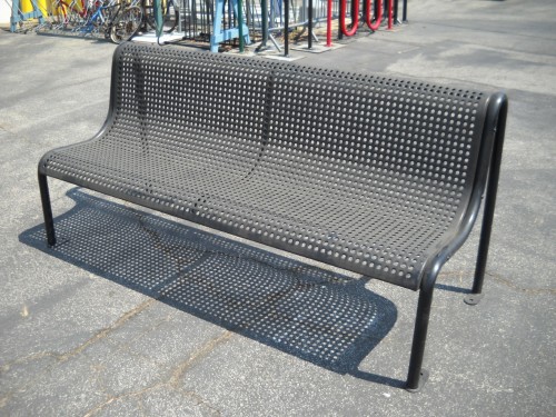 Black Perforated Benches