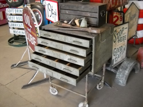 Vintage Rolling Tool Box 