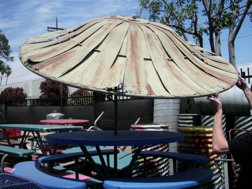 Picnic Table and Umbrella