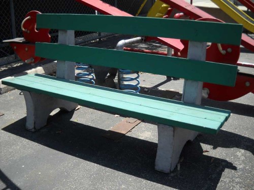 Green Slated Resign Bench