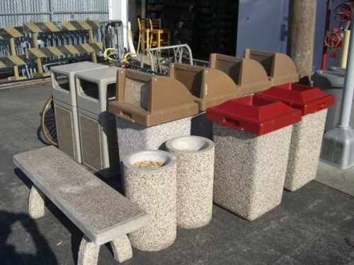 Trash Cans - Asstd. Stone and Faux Stone
