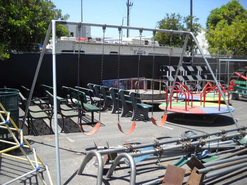 Playground - Swingset with Orange Swings