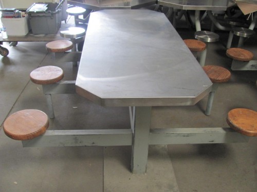 Stainless steel prison table (Oblong)