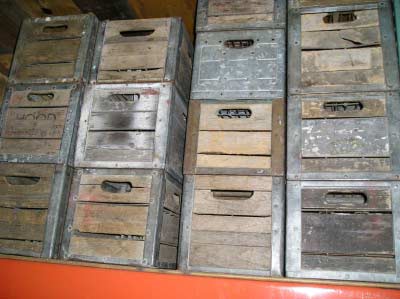 Vintage Wood and Wire Milk Crates