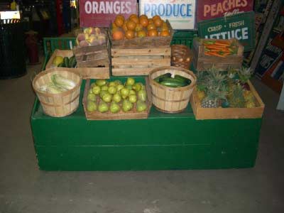 Rolling Two Tiered Produce Stand