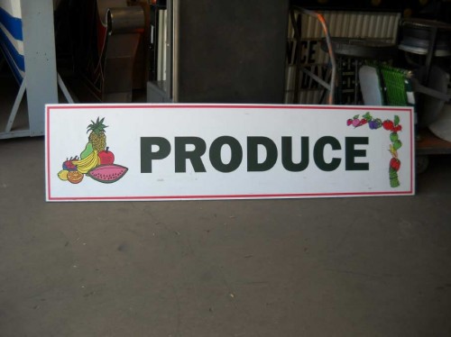 "Produce" Sign