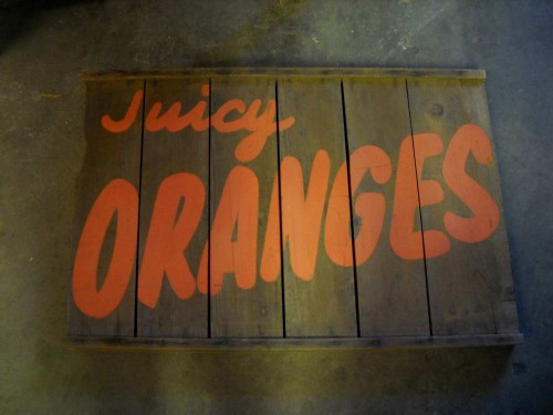 "Oranges" Sign