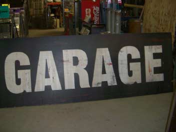 Large "Garage" Sign