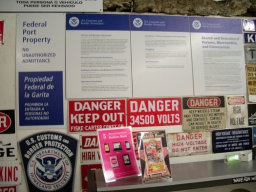Border Crossing signs