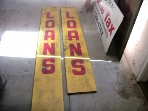 Loans sign