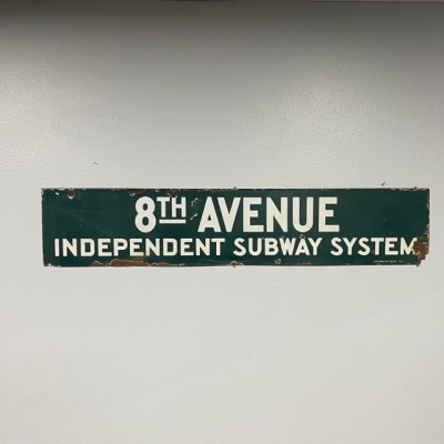 Vintage Subway Sign, Porcelain Coating